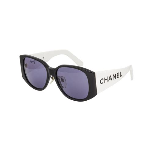 chanel black & white vintage 1990 sunglasses|Black Chanel bag price.